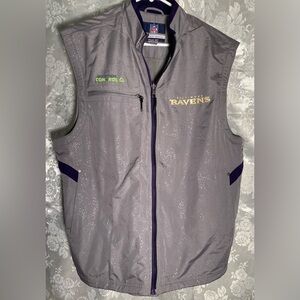 Vintage Reebok NFL On Field Baltimore Ravens Full Zip Vest Size Medium